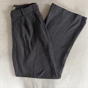 Abercrombie & Fitch Charcoal Pinstripe Dress Pants